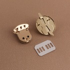 Застёжка для сумки, 3×3 см, цвет золотой - Фото 4