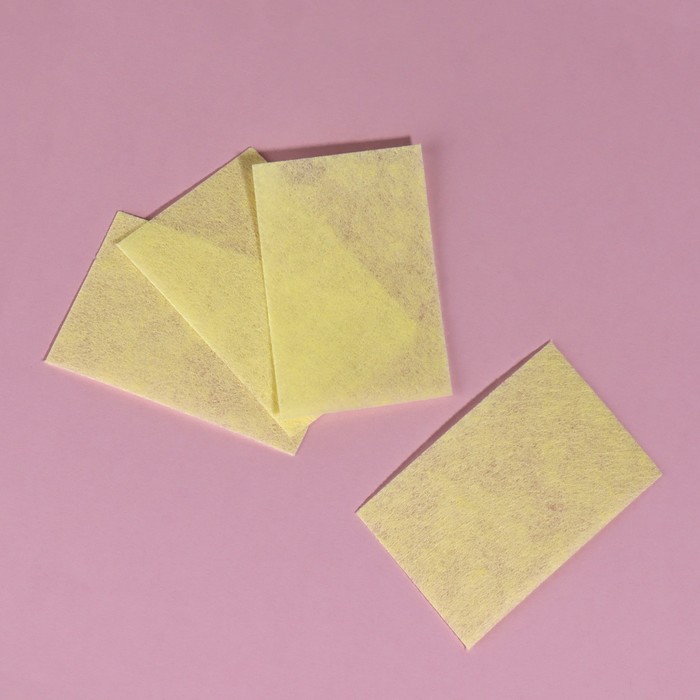 Салфетки для маникюра, безворсовые, плотные, 560 шт, 6 × 4 см, цвет жёлтый - фото 1896853405