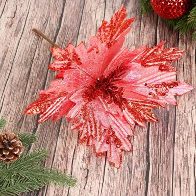 Декор «Холодный цветок», 24×20 см, розовый