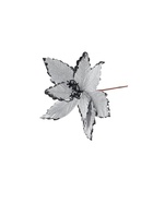 Декор "Холодный цветок" 27х20 см серебро темные края - фото 809406040