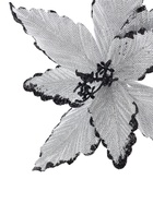 Декор "Холодный цветок" 27х20 см серебро темные края - фото 809406043