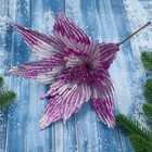 Декор "Холодный цветок" 30х20 см, сиреневый блеск - фото 318361356