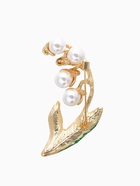 Брошь «Ландыши» веточка, цвет бело-зелёный в золоте - Фото 3