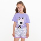 Шорты для девочки, цвет сиреневый, рост 128 см (8л) 5193047