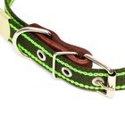 Ошейник брезентовый однослойный, безразмерный, 57×2.5 см, ОШ 25-45 см, хаки, зелёный - Фото 4