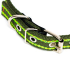 Ошейник брезентовый безразмерный двухслойный, 50×2 см, ОШ 22-45 см, хаки/зелёный - Фото 4