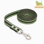 Поводок брезентовый, 2.7 м × 2.5 см, хаки/зелёный - Фото 1