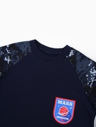 Спортивный костюм (толстовка, брюки) для мальчика, цвет тёмно-синий камуфляж, рост 140-146 см - Фото 14