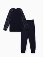 Спортивный костюм (толстовка, брюки) для мальчика, цвет тёмно-синий камуфляж, рост 140-146 см - Фото 18