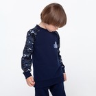 Спортивный костюм (толстовка, брюки) для мальчика, цвет тёмно-синий камуфляж, рост 140-146 см - Фото 5