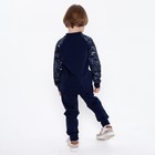 Спортивный костюм (толстовка, брюки) для мальчика, цвет тёмно-синий камуфляж, рост 140-146 см - Фото 6