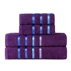 Комплект махровых полотенец Bale 50х80 см - 2 шт, 70х140 - 2 шт, цвет фиолетовый