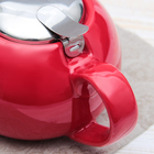 Чайник заварочный 600 мл "Солнце", с ситом, цвет красный - Фото 3