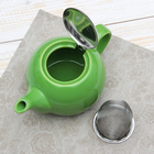 Чайник заварочный 600 мл "Солнце", с ситом, цвет зелёный - Фото 3