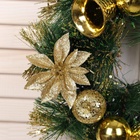 Венок новогодний d=25 см «Зимнее волшебство. Золотые цветочки и колокольчики» 5036597