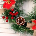 Венок новогодний d=30 см «Зимнее волшебство. Цветы» - Фото 3