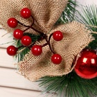 Венок новогодний d=30 см «Зимнее волшебство. Кантри», с бежевыми бантами - фото 6718128