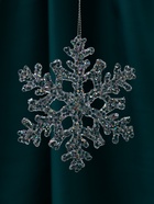 Ёлочные игрушки 2 шт. «Зимнее волшебство. Ажурная снежинка - переливы», 9.5 см, серебро - Фото 4