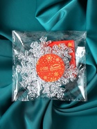 Ёлочные игрушки 2 шт. «Зимнее волшебство. Ажурная снежинка - переливы», 9.5 см, серебро - Фото 5