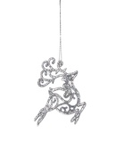 Ёлочная игрушка «Зимнее волшебство. Олень в прыжке - магия», 13×12 см, прозрачный - фото 117256676 Ёлочная игрушка «Зимнее волшебство. Олень в прыжке - магия», 13×12 см, прозрачный - фото 117256676
