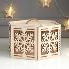 Новогодняя шкатулка "Тубус" широкий 22х20х12,5 см  (артикул 5202796)  большой выбор товаров оптом и в розницу по низким ценам с доставкой