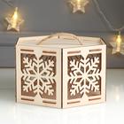 Новогодняя шкатулка "Тубус" широкий 22х20х12,5 см  (артикул 5202796)  большой выбор товаров оптом и в розницу по низким ценам с доставкой