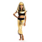 Карнавальный костюм «Клеопатра», головной убор, топик, штаны, нарукавники, р. 30, рост 122 см - фото 4791681