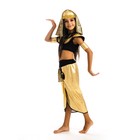 Карнавальный костюм «Клеопатра», головной убор, топик, штаны, нарукавники, р. 30, рост 122 см - Фото 4