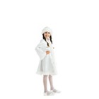 Детский карнавальный костюм «Снегурочка», парча белая, шуба, шапка, р. 32-34, рост 122 см - Фото 2