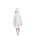 Детский карнавальный костюм «Снегурочка», парча белая, шуба, шапка, р. 34, рост 134 см - Фото 3
