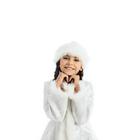 Детский карнавальный костюм «Снегурочка», парча белая, шуба, шапка, р. 34, рост 134 см - Фото 4