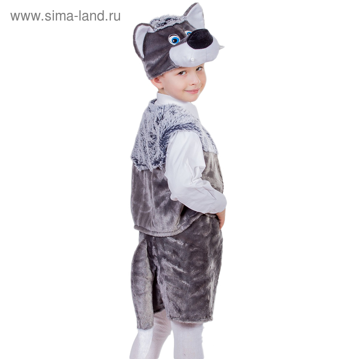 Карнавальный костюм «Волчонок», р. 30-32, рост 122 см - Фото 1