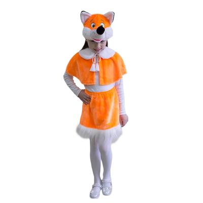 Карнавальный костюм «Лисичка», пелерина, юбка, маска-шапочка, р. 30-32, рост 122 см