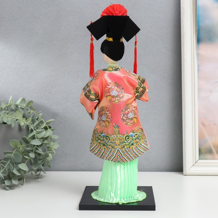 Кукла коллекционная "Китаянка в традиционном наряде с опахалом" 33,5х12,5х12,5 см - фото 1895378094