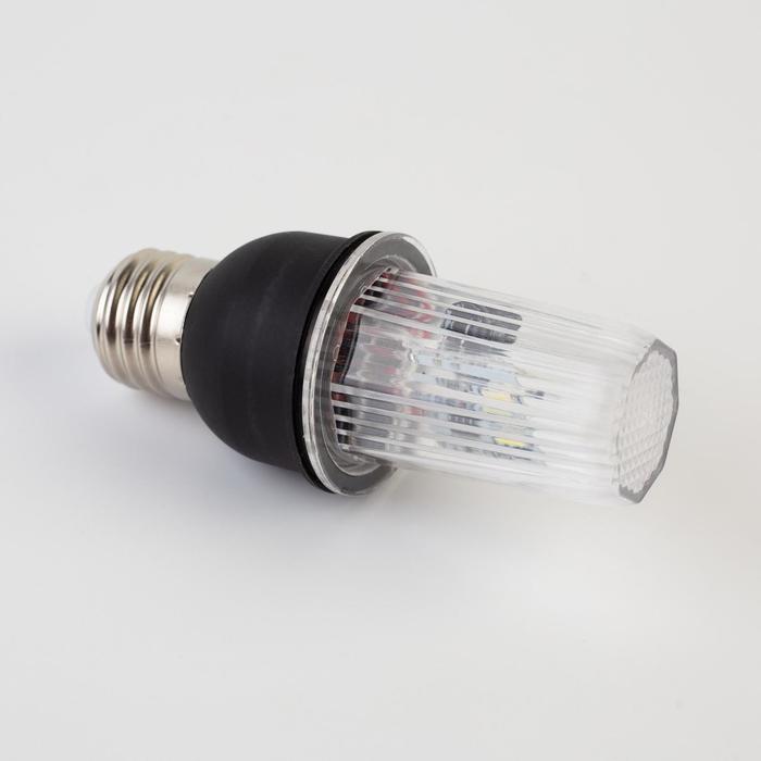 Лампа светодиодная Строб, прозрачная, Е27, 4LED, 3 Вт, 220 В, 3000К, т-белое свечение - фото 1887994159