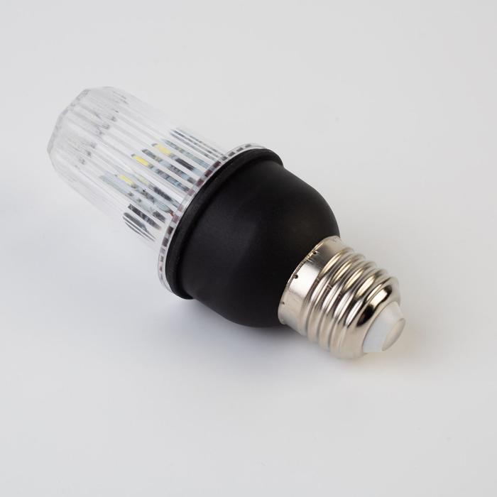 Лампа светодиодная Строб, прозрачная, Е27, 4LED, 3 Вт, 220 В, 3000К, т-белое свечение - фото 1887994160