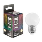 Лампа светодиодная Luazon Lighting, G45, Е27, 1,5 Вт, для белт-лайта, т-белая, - Фото 2