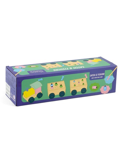 Развивающая игра 3в1 «Паровозик», рыбалка, каталка, сортер, 35×11×10 см