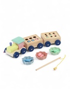 Развивающая игра 3в1 «Паровозик», рыбалка, каталка, сортер, 35×11×10 см - Фото 3