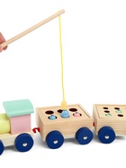 Развивающая игра 3в1 «Паровозик», рыбалка, каталка, сортер, 35×11×10 см - Фото 5