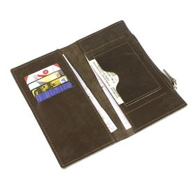 

Портмоне, магнит, 2 отдела для купюр, 1 для монет, 5 для карт, коричневый темный шора