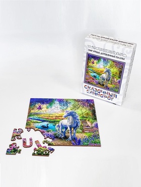 Пазл фигурный «Сказочный единорог», 51 деталь