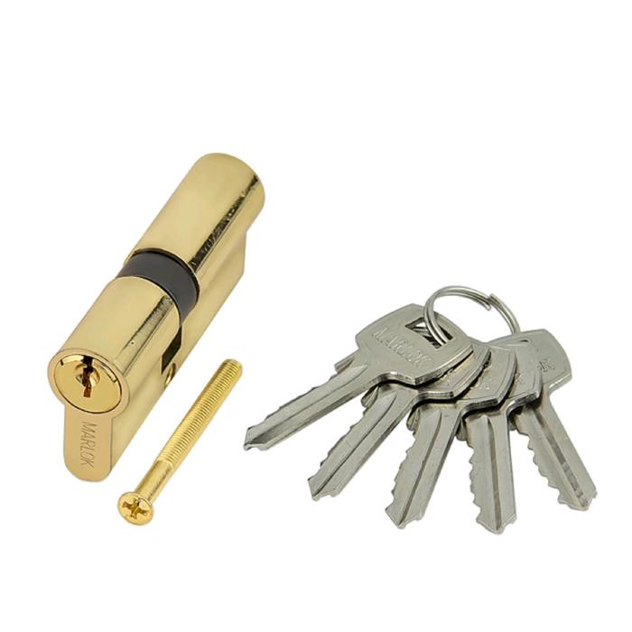 Цилиндр стальной MARLOK ЦМ 60-5К англ. ключ/ключ, цвет золото