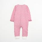 Комбинезон детский, цвет розовый/горох, рост 74 см - фото 24378070