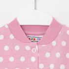 Кофточка детская, цвет розовый/горошек, рост 74 см - фото 35235583