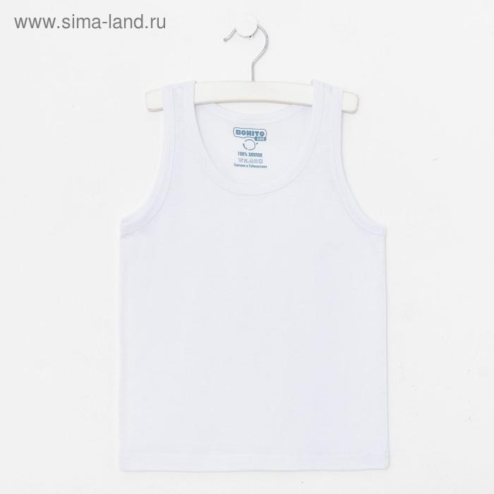 Майка детская, цвет белый, рост 122 см - Фото 1