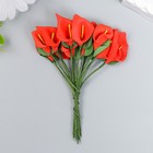 Цветы для декорирования "Красные каллы" 1 букет=12 цветов 11 см - фото 302145462