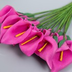 Цветы для декорирования "Розовые каллы" 1 букет=12 цветов 11 см - Фото 3