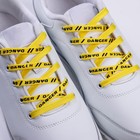 Шнурки Danger 110х1см, жёлтые - Фото 2