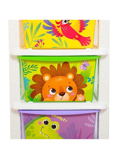 Комод детский «Дружные зверята», 3 секции